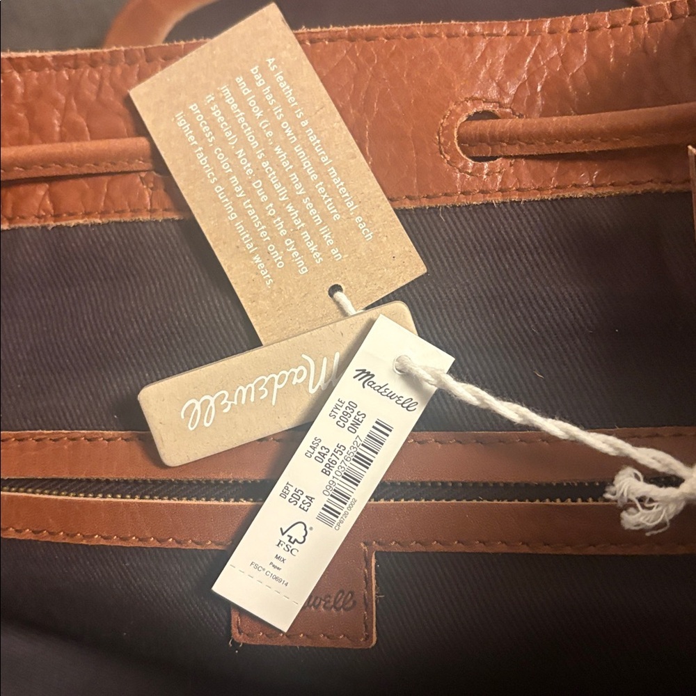 Madewell The Transport Rucksack In English Saddle NEW - Picture 7 of 11